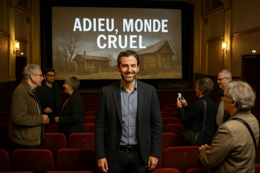 le réalisateur du film « adieu, monde cruel » en visite exceptionnelle à lisieux, dans le cinéma où une partie du tournage a eu lieu, pour une rencontre unique avec les spectateurs.