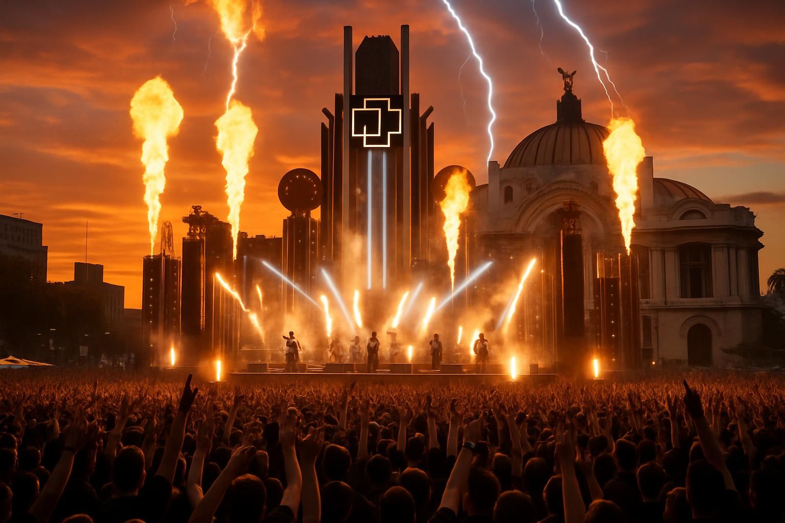 revivez l'intensité du concert monumental de rammstein à mexico city cet automne, projeté en grand écran pour une expérience unique et inoubliable.