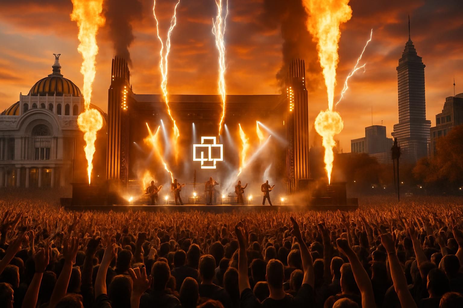 ne manquez pas l'expérience unique du concert monumental de rammstein à mexico city, projeté en grand écran cet automne pour revivre chaque moment intense.